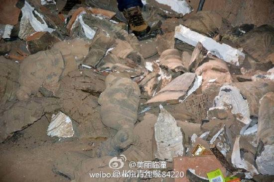 西安整治旅游市场 40个山寨兵马俑被销毁